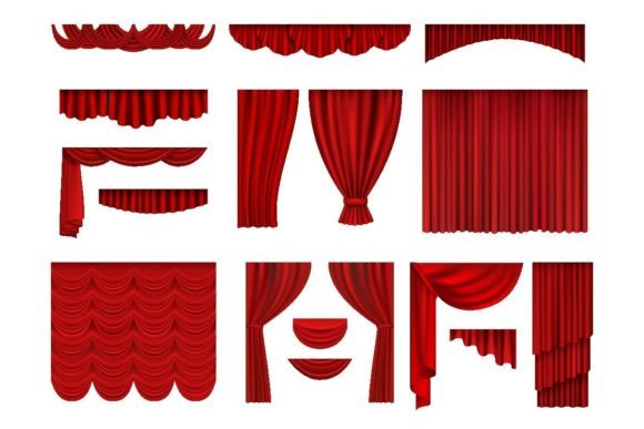Download Red Curtains. Textile Theatrical Opera - Textile Collection